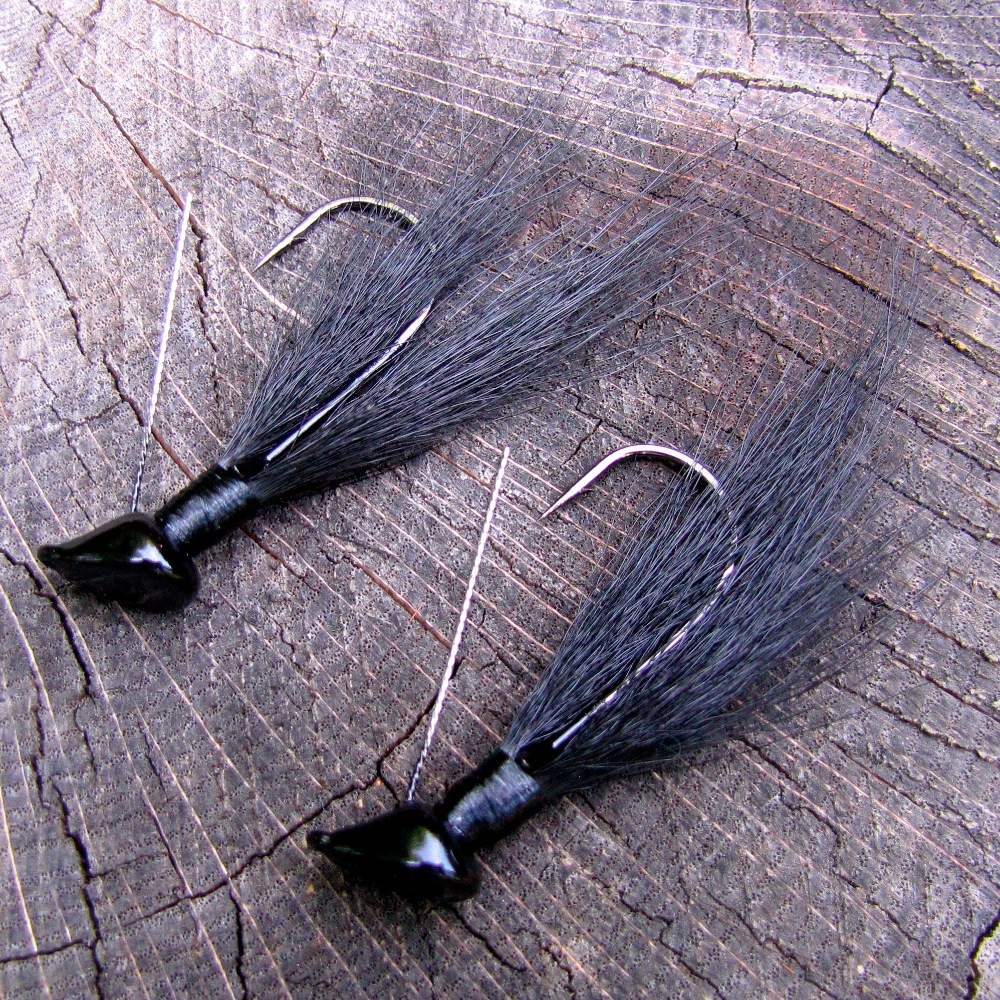 Black Hair Jig Small Pack Frugal Lures